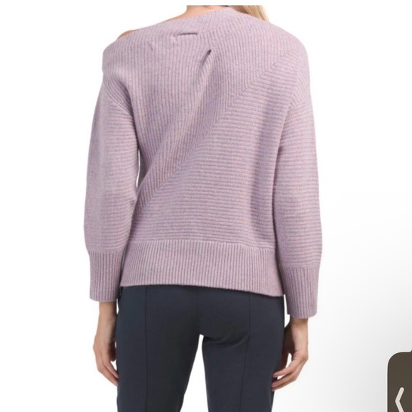 $375 NAADAM Lilac Off-Shoulder Sweater - Picture 3 of 8
